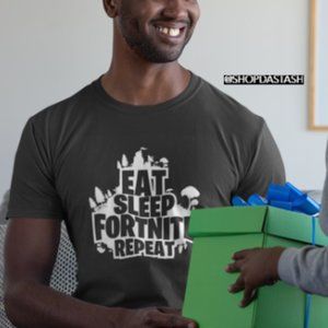 EAT SLEEP FORTNITE REPEAT ADULT UNISEX TEE
